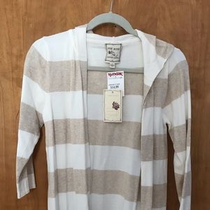 Striped sweater with hood